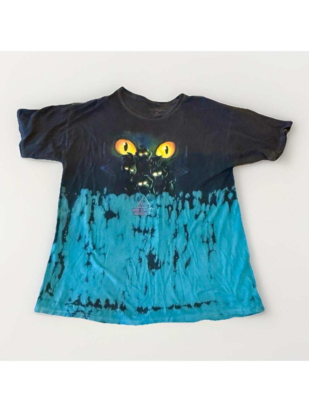 Five Nights at Freddy's Security Breach T-Shirt Large Black Blue Tie Dye FNAF